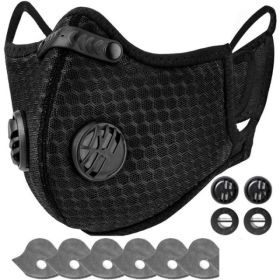 Reusable Half Face Cover Mask W Filter Cycling Outdoor Sport Face Mask Black Logistics Only For USPS TK TMEU Only For Self-pickup (Option: Defaulttitle)
